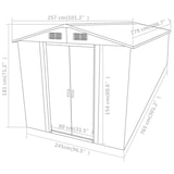 thumbnail of Helloshop26 - Abri de jardin cabane cabanon maison de stockage remise extérieur hangar outils robuste 257 x 779 x 181 cm acier 02_0022208