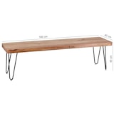 thumbnail of FineBuy Sitzbank HARLEM Akazie Massivholz Küchenbank Bank Essbank ohne Lehne