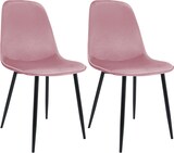 thumbnail of 2er Set Esszimmerstuhl RAZON - Samt Rosa 45x54x88 cm | Essstühle Esszimmerstühle Küchenstühle Wohnzimmerstühle