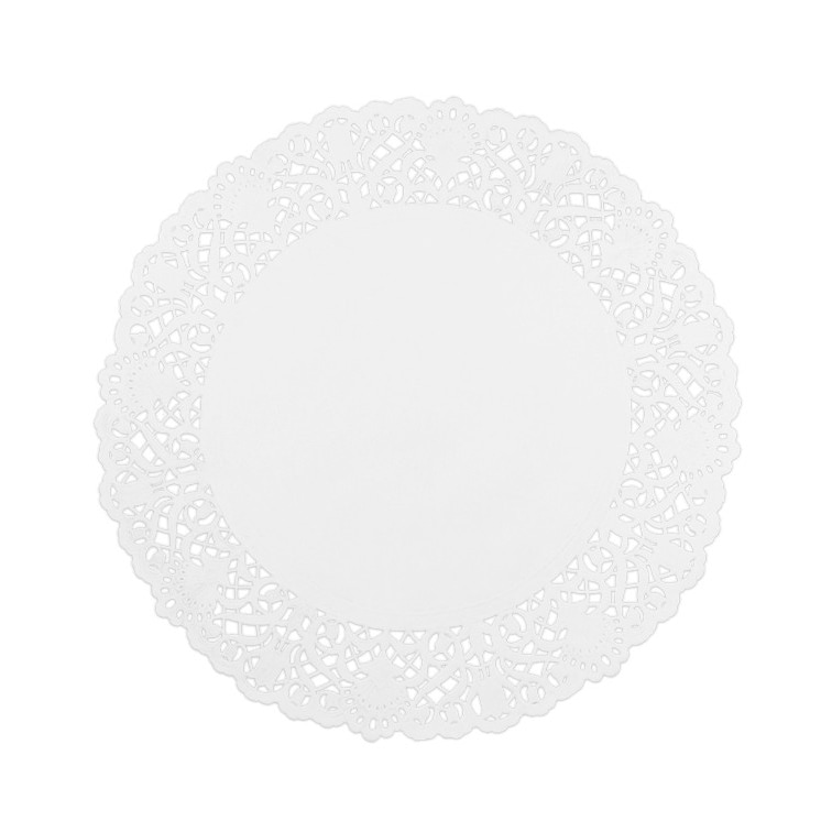 MONOUSO - Rundes Spitzenpapier weiß "Litos" Ø26cm (250 Stück)