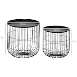 thumbnail of HOMCOM - Beistelltisch Set - 40L x 40B x 40H cm - schwarz