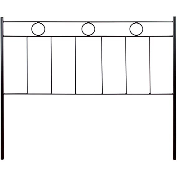 Cabecero de forja Gema, color Negro Cabezal para cama de 150 cm, Cama 155 cm x 125 cm