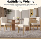thumbnail of Esszimmerstuhl 2er Set Sherpa Beige 81x52x46 cm dick gepolstert mit Rückenlehne Metallgestell in Eichenholz Optik für Esszimmer Café