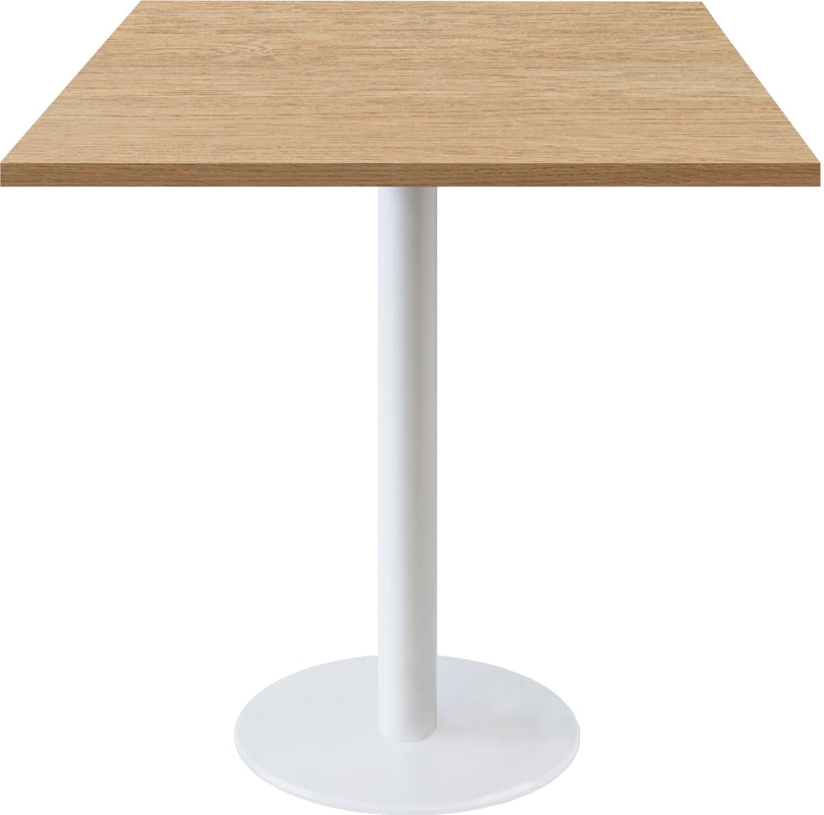 RestooTab - Tisch Rome weiß 70x70cm Dekor Eiche alba