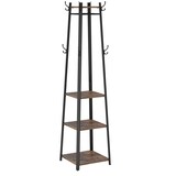 thumbnail of Helloshop26 - Appendiabiti con tre ripiani 43 x 43 x 180 cm marrone 12_0003799