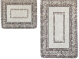 thumbnail of Almina Exclusive 2 Teiliges Bademattenset mit Muster Grau/Braun
