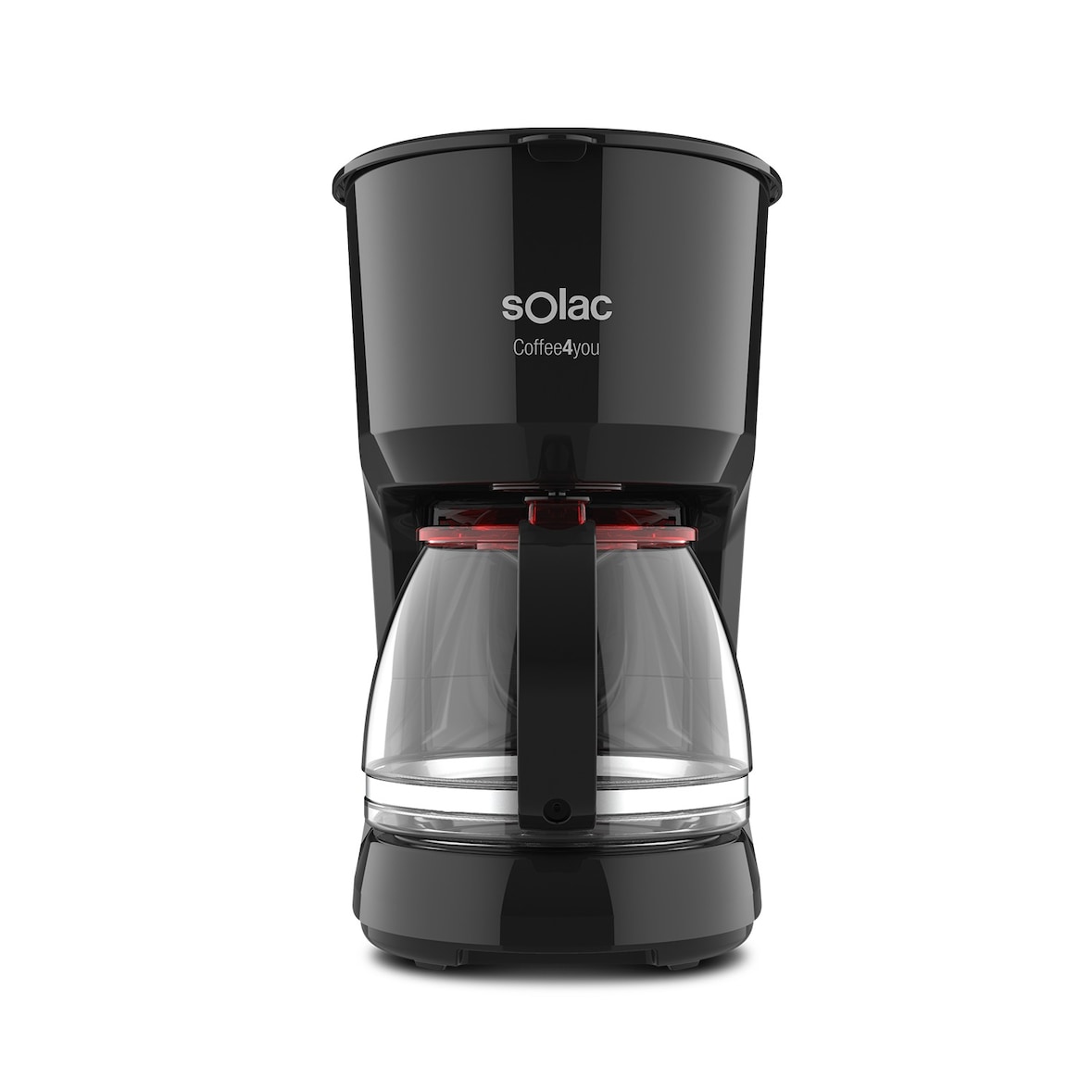 Solac CF4036 Coffee4You Cafetera de goteo de 750W, jarra de cristal de 1.25L, hasta 12 tazas, placa calefactora
