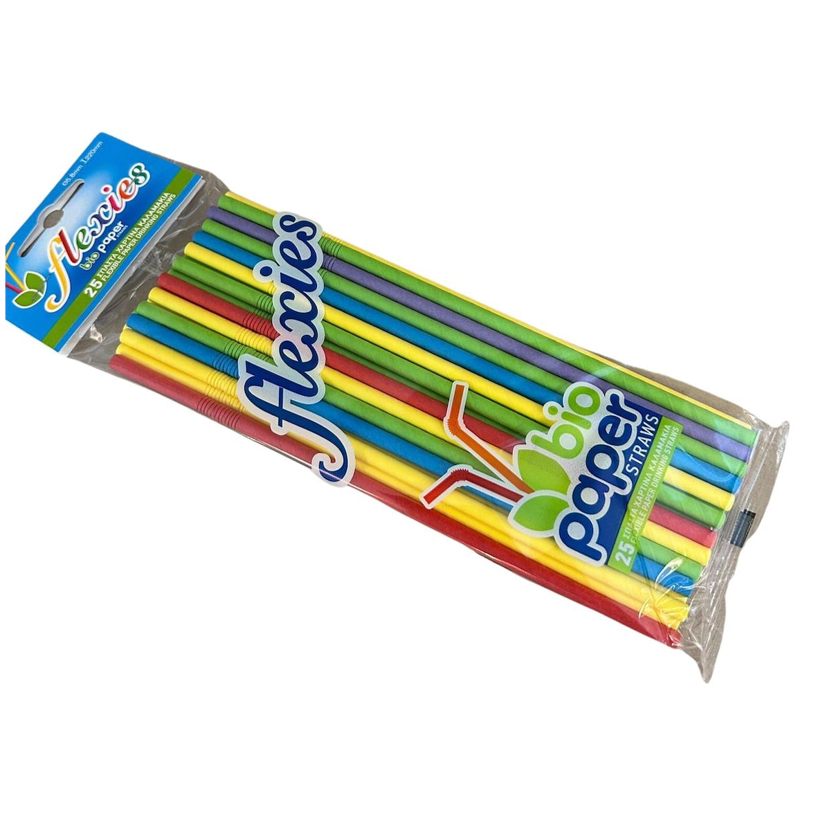 Jumbo Strohhalm  22x0,58cm mit Knick bunt 25 Stück