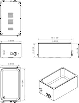 thumbnail of METRO PROFESSIONAL Bagnomaria GBM1150, acciaio inox, 24 L, per contenitori GN, con rubinetto di scarico, piedini antiscivolo