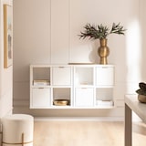 thumbnail of KLAST Mueble recibidor flotante en madera color blanco Aleni