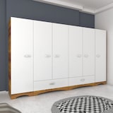 thumbnail of Armario F4-524 nogal blanco 80x190x45 cm