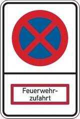 thumbnail of Dreifke® Hinweisschild, Absolutes Haltverbot, Feuerwehrzufahrt - 400x600x2 mm Aluverbund
