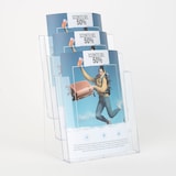 thumbnail of Danieli Store | Expositor porta folletos de mesa con 3 plazas A4 en metacrilato | Expositor de mesa | Expositor para volantes y tarjetas (3 Uds.)