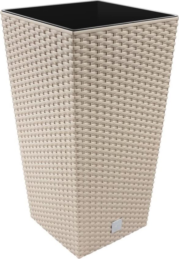 Prosperplast - Rato Pflanzentopf mit 11,4 Litern und Einsatz 20 x 20 x 37,6 cm in Mocca