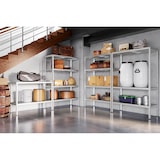 thumbnail of Grima, scaffale in kit, cm.120x60X195h, metallo, 5 piani,montaggio ad incastro, zincato.