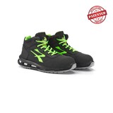 thumbnail of U-Power - Baskets de sécurité hautes anti abrasion et hydrofuges HARD - Environnements humides - S3 SRC Noir / Vert Taille 43