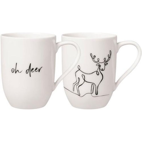 Villeroy & Boch Statement Becher mit Henkel "XMAS Set Rentier" 2tlg.