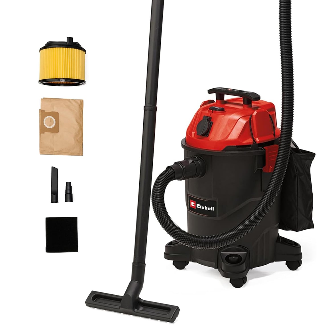 Einhell Nass-Trockensauger TC-VC 1825 A 1250 W 25 L Staubsauger mit integrierter Automatiksteckdose