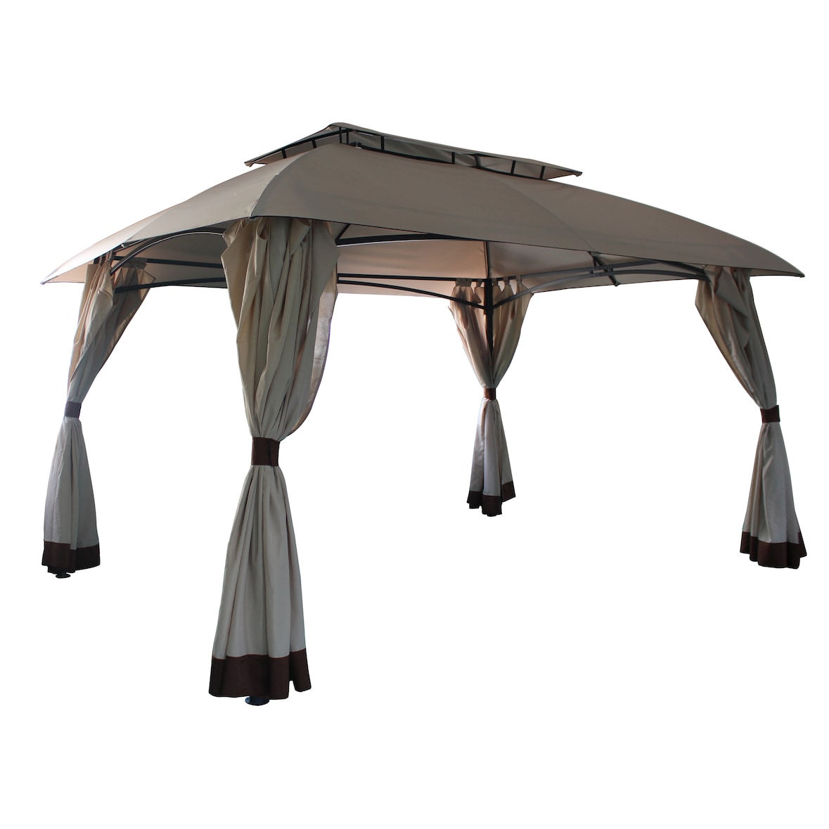 CRO Gazebo rettangolare in acciaio e poliestere 200g PA coating  beige