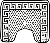 thumbnail of 3 Teiliges Badematten-Set mit Muster aus Polyester und Schwarz