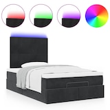 thumbnail of vidaXL Ottoman-Bett mit Matratzen & LEDs Schwarz 120x190 cm Samt