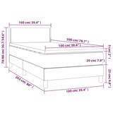 thumbnail of vidaXL Boxspringbett mit Matratze & LED Rosa 100x200 cm Samt