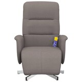 thumbnail of vidaXL Massagesessel mit Fußteil Taupe Stoff