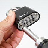 thumbnail of HMF Zahlenschloss Vorhängeschloss, Schloss mit 4-stelligem Zahlencode aus Zinklegierung, 5,3 x 2,4 x 7,8 cm, Silber