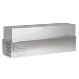 thumbnail of Pizzakühltisch - Pizzatisch mit 2 Türen inkl. Glaskühlaufsatzvitrine für 1/3 GN Behälter - IDEAL schwarze Granitarbeitsplatte