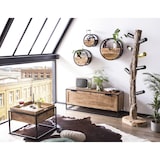 thumbnail of SIT Möbel Wandplank | rond | 1 lade | Mangohout naturel | Frame metaal zwart | B 50 x D 20 x H 50 cm | 14366-01 | Serie SIDNEY
