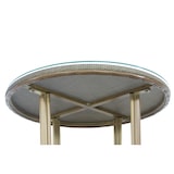 thumbnail of METRO PROFESSIONAL Mesa de bistrô, alumínio/tecido sintético/vidro, Ø 70 x 74 cm, com aspeto de bambu, castanho