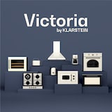 thumbnail of Victoria 5 Gaskochfeld 5-flammig Sabaf-Brenner Glaskeramik Retro-Look Creme