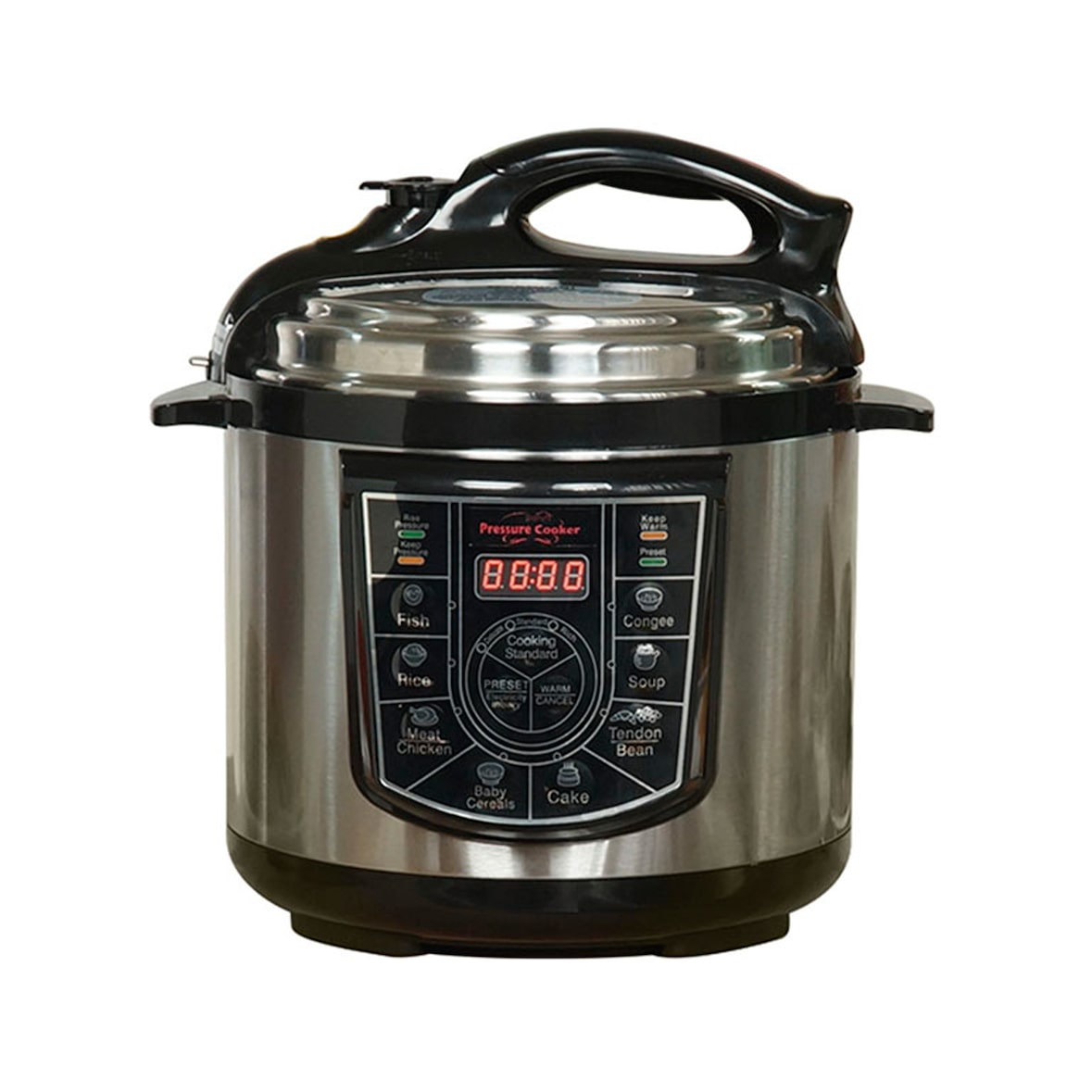 Starlyf Pressure Cooker, Reiskocher, Multikocher, 800 Watt, Schnellkochtopf, 8 Programme, Antihaftbeschichtung, Timer, 4 Liter, edelstahl
