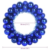 thumbnail of vidaXL Weihnachtsballkränze 2 pcs Blau 33 x 33 x 7 cm Polystyrol