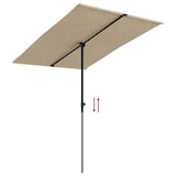 thumbnail of Parasol de jardin avec mât en aluminium 2x1,5 m Taupe Modèle Terrasse Tau Plus