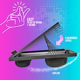 thumbnail of NGS LapNest - Soporte de Regazo Multifuncional y Ergonómico para Portátiles de hasta 15,6" con Base Acolchada, Ajustable con 8 Niveles de Altura