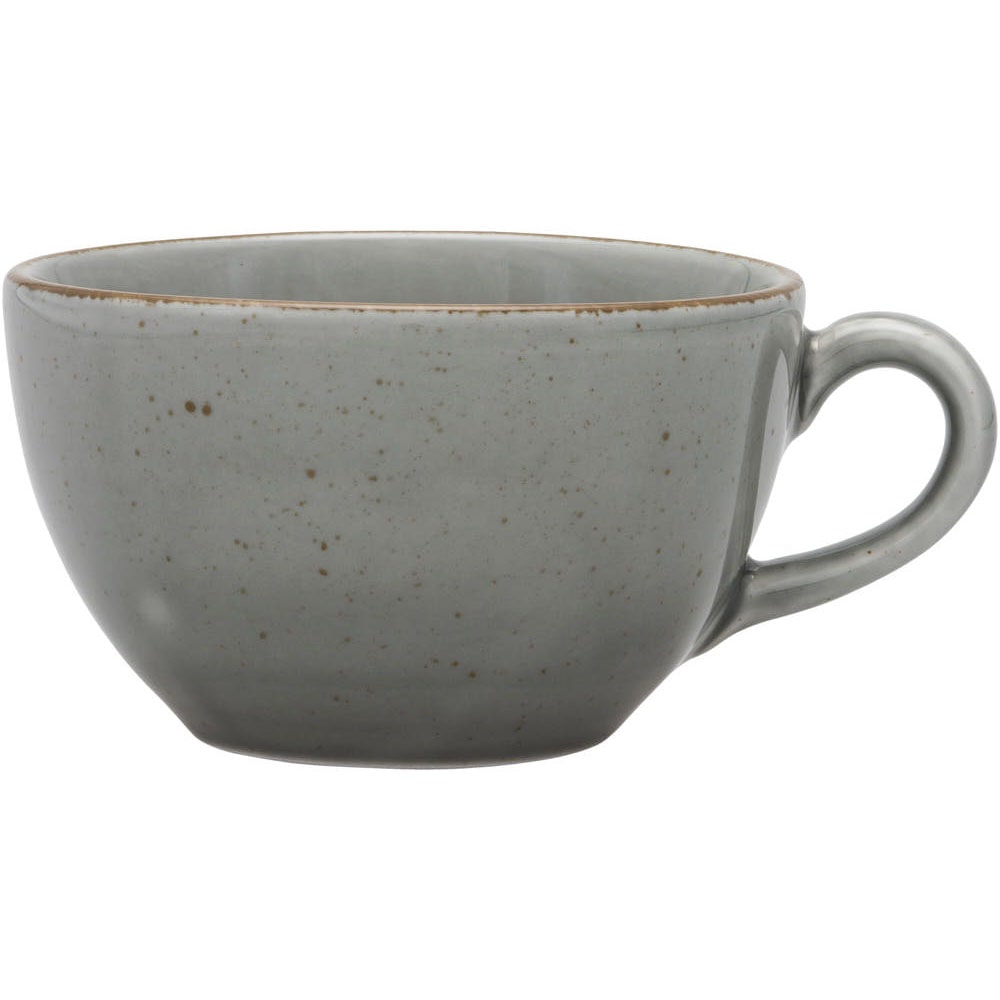 Lubiana Set 12 Obertassen, Serie Aida, grau, braun gesprenkelt, 280 ml