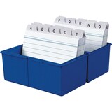 thumbnail of Karteikartenbox A5 quer 300 Karten blau Packung mit 3 Stück