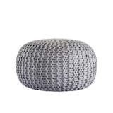 thumbnail of Pouf Outdoor ø 55 o. 45cm Bodenkissen Sitzpouf Hocker wetterfest pflegeleicht & nachhaltig : ø 45 cm grau - silbergrau