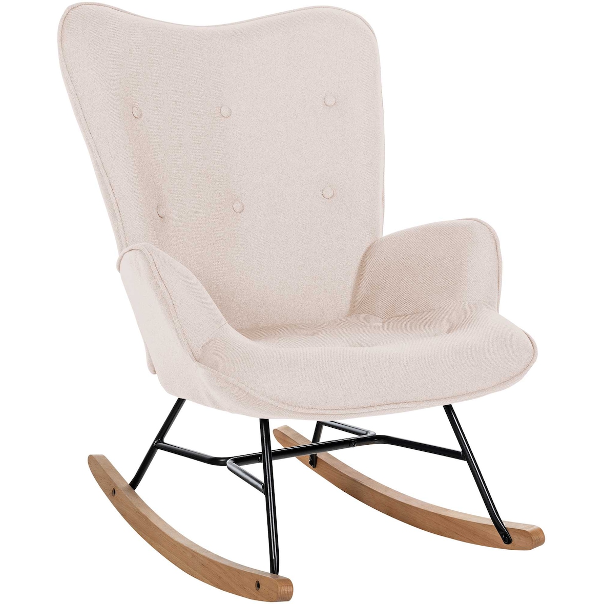 Schommelstoel Sanka Stof creme