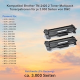 thumbnail of Kompatibel Brother TN-2420 2 Toner Multipack Tonerpatronen für je 3.000 Seiten von D&C