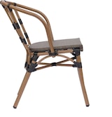 thumbnail of METRO PROFESSIONAL Silla apilable para exterior Gastro, Alvara, aluminio/tapizado textil, aspecto bambú, marrón
