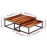 thumbnail of Helloshop26 - Ensemble de table basse gigogne lot de 2 bois massif marron 02_0042112