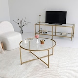 thumbnail of Skye Decor, Gold- Gold Sun S404NOS, Gold, Couchtische, 40x83x83 cm, 100% getempertes Glas