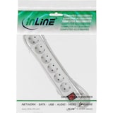 thumbnail of InLine® Steckdosenleiste, 6-fach Schutzkontakt, mit Schalter, weiß, 3m