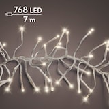 thumbnail of LED Cluster Lichterkette 7m Twinkle Effekt 768 LEDs Timer 8 Funktionen Weihnachtsbeleuchtung Innen Außen Deko Beleuchtung Warmweiß Transparent