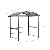 thumbnail of Tarrington House Pavilhão para churrascos com mesa de arrumação, alumínio/aço, cinzento escuro