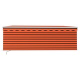 thumbnail of vidaXL Markise Manuell Einziehbar mit Rollo & LED 4x3 m Orange & Braun