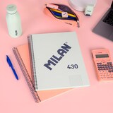thumbnail of MILAN 430 - Cuaderno A5 Espiral y Tapa Dura. Papel Pautado 80 Hojas 95gr Rosa