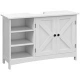 thumbnail of kleankin mueble para debajo del lavabo de madera mueble bajo lavabo de pie moderno con 2 puertas y estantes ajustables antivuelco 90x30x60 cm